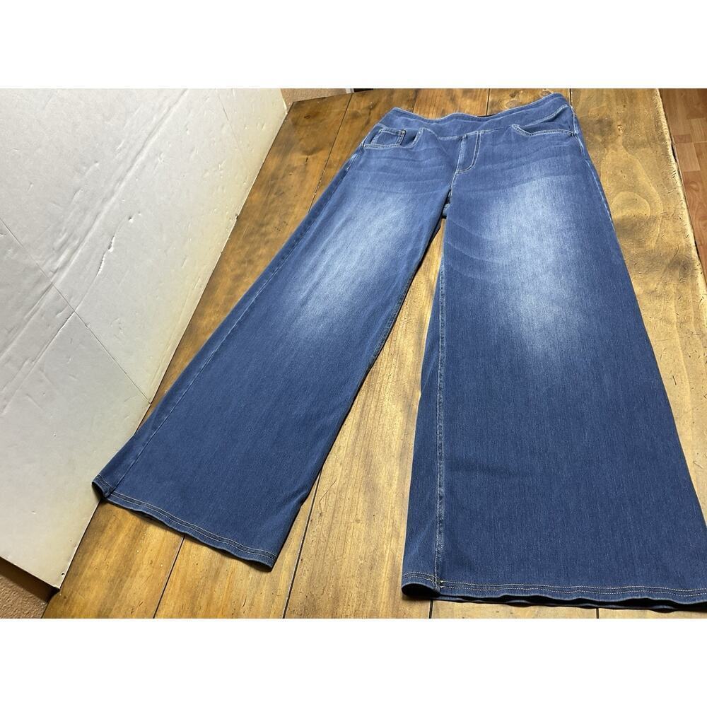 Halara Flex Pull On Baggy Wide Leg Jeans Denim Casual Size Large